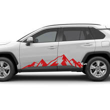 Bergen Rocker Panel zijdeuren sticker sticker voor Toyota Rav4 Rav 4
 2