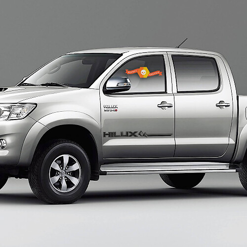Mountain Side Outline Strepen Vinyl Decal Kit voor Toyota Hilux
