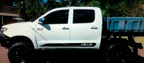 Merkstrepen Zij vinyl decal sticker voor Toyota Hilux