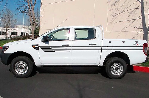 Aflopende Zijstrepen Vinyl Decal Graphic voor Ford Ranger 2012-2020