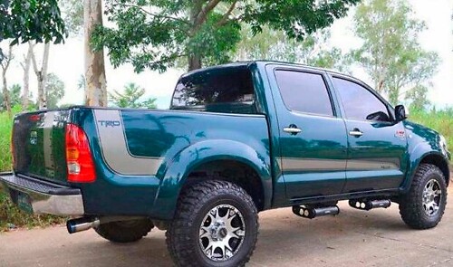 TRD Omlijnde Zijkstrepen Vinyl Decal Set voor Toyota Hilux