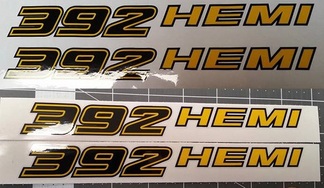 392 Hemi Hood-stickers X2 PAIR Dodge Challenger SRT8 Yellow Jacket Charger Stinger