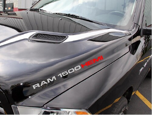 Hemi-stijl lettertype motorkarakter vinylstickers kit voor Dodge Ram 1500