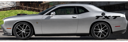 Italic Style Custom Tekst Bedside Vinyl Decal Sticker voor Dodge Challenger SRT, Hellcat