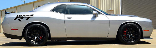 Shaker R/T Zijkant Vinyl Decal Set voor Dodge Challenger