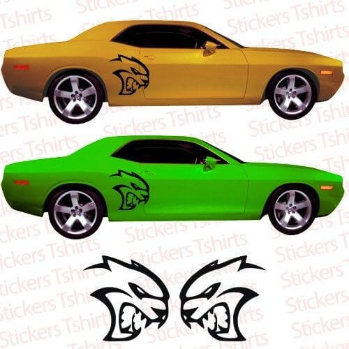 Hellcat-stijl Deur Vinyl Sticker voor Dodge Challenger