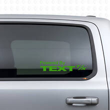 Powered By met aangepaste tekst zijraam vinyl sticker set voor Dodge Ram_3