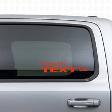Powered By met aangepaste tekst zijraam vinyl sticker set voor Dodge Ram_4