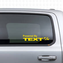 Powered By met aangepaste tekst zijraam vinyl sticker set voor Dodge Ram_5