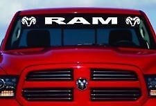 Dodge Ram voorruit sticker met logo's 44x4 ram, SRT8, hemi, SRT10, srt10