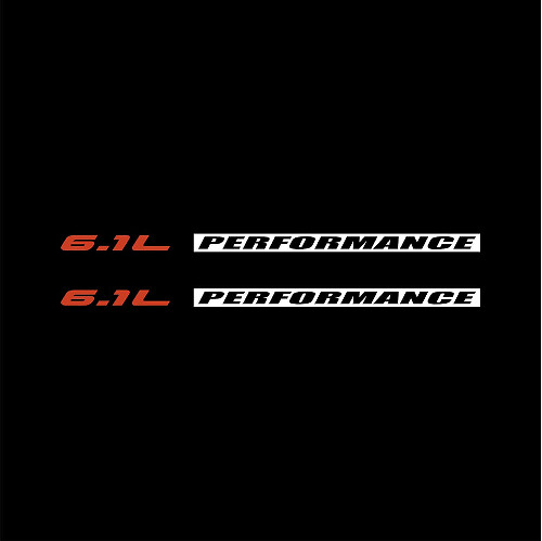 6.1L PRESTATIES Hood Vinyl Stickers Decals Past op: Jeep Dodge Hemi SRT8 Chrysler INV
