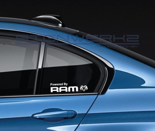 Powered By Ram Decal Sticker logo embleem RAM SRT HEMI MOPAR Paar