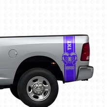 Hemi Stijl Achterkant & Motorkap Strepen Vinyl Decal Kit voor Dodge Ram 1500 2500_2