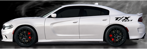 Aangepaste tekst T/X Performance belettering achterspatbord vinyl decal sticker voor Dodge Charger