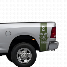Hemi Custom Tekst Achterzijde Strepen Vinyl Decal Kit voor Dodge Ram 1500 2500_3