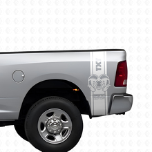 Hemi Custom Tekst Achterzijde Strepen Vinyl Decal Kit voor Dodge Ram 1500 2500_5