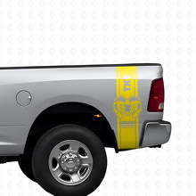 Hemi Custom Tekst Achterzijde Strepen Vinyl Decal Kit voor Dodge Ram 1500 2500_6