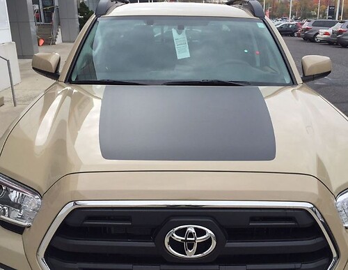 Zwarte Motorkap Vinyl Decal Sticker voor Toyota Tacoma 2016-2017