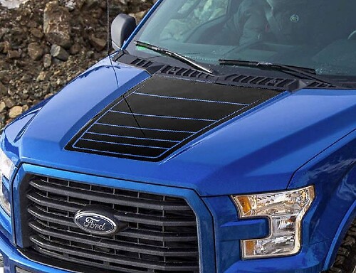 Blackout Style Motorkap Vinyl Decal Sticker voor Musclecar truck 2015-2016