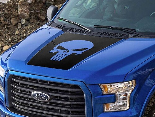 Ford F-150 2015-2016 Punisher schedel motorkap grafische zijstreep sticker sticker