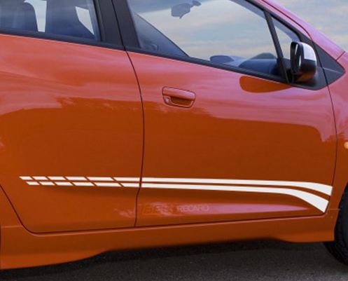Chevrolet Spark Chevy zijstreep deurlijn sticker graphics