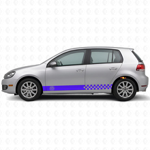 Geblokte Zijstrepen Vinyl Decal Kit voor Volkswagen Golf Mk4-Mk7 GTI R32_2