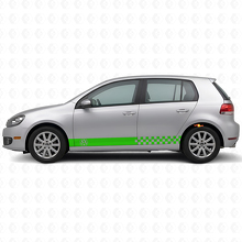 Geblokte Zijstrepen Vinyl Decal Kit voor Volkswagen Golf Mk4-Mk7 GTI R32_3