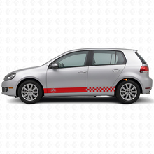 Geblokte Zijstrepen Vinyl Decal Kit voor Volkswagen Golf Mk4-Mk7 GTI R32_4