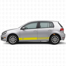 Geblokte Zijstrepen Vinyl Decal Kit voor Volkswagen Golf Mk4-Mk7 GTI R32_5