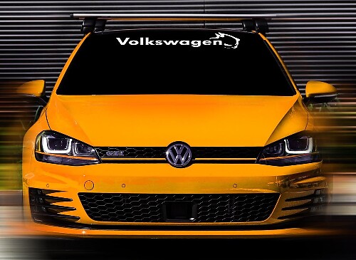 Merklettering Voorruit Vinyl Decal Voor Volkswagen