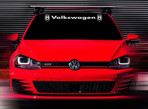 48 x4.5 nieuwe Volkswagen GTI Wolfsburg witte aangepaste voorruit sticker sticker