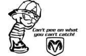 Grappige Plas Op Dodge Vinyl Decal Sticker voor Auto's