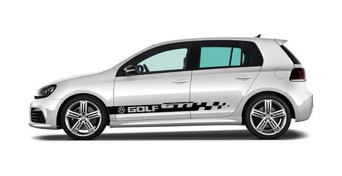 2X volkswagen GOLF GTI zijskirt vinyl body sticker sticker embleem logo