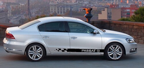 2X volkswagen PASSAT zijskirt vinyl body sticker sticker embleem logo