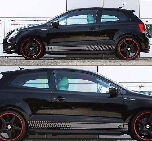 Decal Sticker Racing Stripes Kit Voor Volkswagen VW Polo R Fender Bumper Panel gt