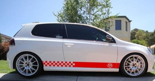 Sticker sticker Strepen kit Voor Volkswagen Golf Mk4 Mk5 Mk6 Mk7 Embleem Badge body