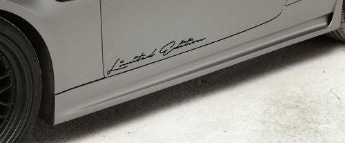 Limited Edition vinyl sticker sticker sport racewagen embleem logo ZWART