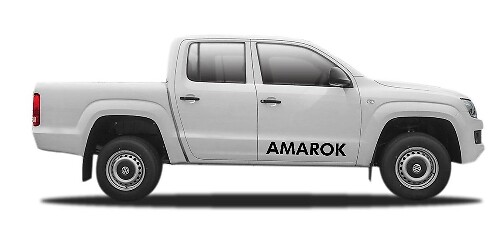 2X volkswagen AMAROK zijvinyl body sticker sticker embleem logo
