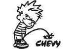 Pee op Chevy Grappige Vinyl Decal Sticker voor Auto's