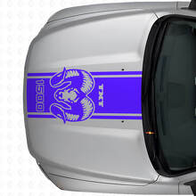 Hemi Custom Tekst Motorkapstrip Vinyl Sticker voor Dodge Ram 1500 2500_2