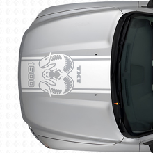 Hemi Custom Tekst Motorkapstrip Vinyl Sticker voor Dodge Ram 1500 2500_5