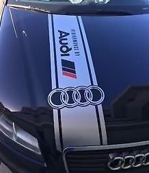 Audi-ringen motorkapstreep vinylsticker voor Audi-modellen