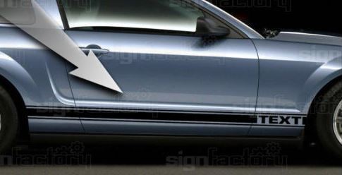 2005-2009 Ford Mustang GT Custom Side Rocker-stickers 6