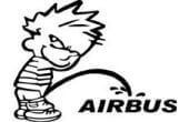 Grappige Plas op Airbus Vinyl Decal Sticker voor Auto's en Vrachtwagens