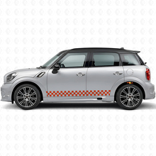 Geruite Zijstrips Vinyl Decal Kit voor Mini Countryman R60_3