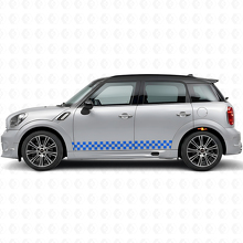 Geruite Zijstrips Vinyl Decal Kit voor Mini Countryman R60_4