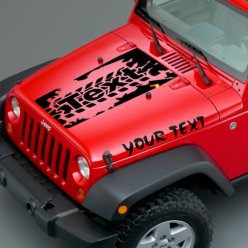 Bandenprofiel Motief Vinyl Stickers Set voor Jeep Wrangler