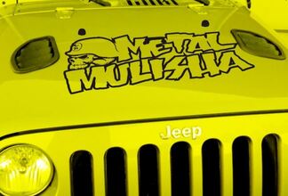 Jeep Wrangler Grote Metalen Mulisha Vinyl Hood Sticker TJ LJ JK JKU 13 X 36