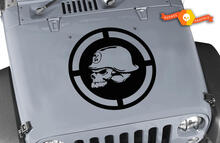 Jeep Wrangler Metal Mulisha Skull Vinyl Hood Sticker Sticker JK TJ LJ 20 x 20
 2