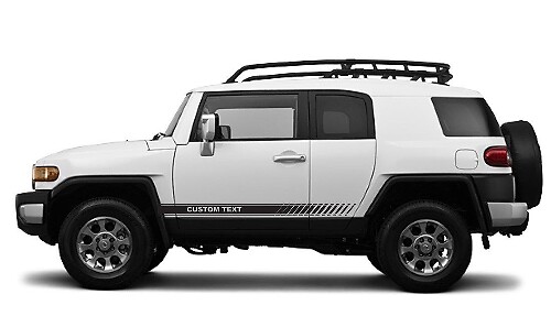 Custom Racing zijdeurstrepen vinyl decals kit voor Toyota FJ Cruiser